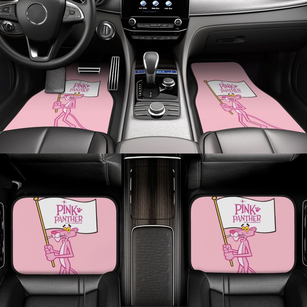 Pink Panther 2 4pcs Universal Car Auto Floor Mats Floor Liner Front&Rear Carpet All Weather Mat