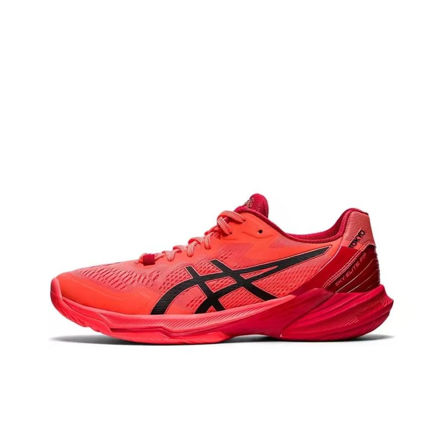 LT4A Asics Sky Elite FF 2 Tokyo wear resistant anti skid low top volleyball shoes red and black Shopee Philippines