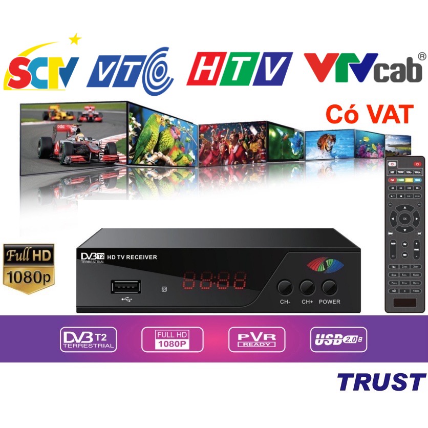 Ground Tv Receiver DVB-T2 SCTV, VTC, HTV, VTV Cab JN-820T2 - Full box ...