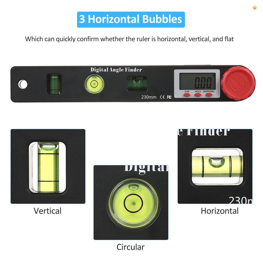 Digital Protractor Ruler Angle Finder, Protractor Ruler Level Tool