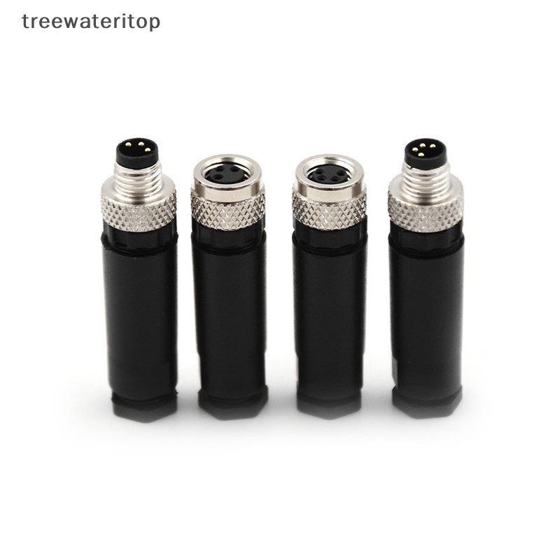RP Sensor Connector M8 Male Female Screw Threaded Plug Coupling 3 4 Pin ...