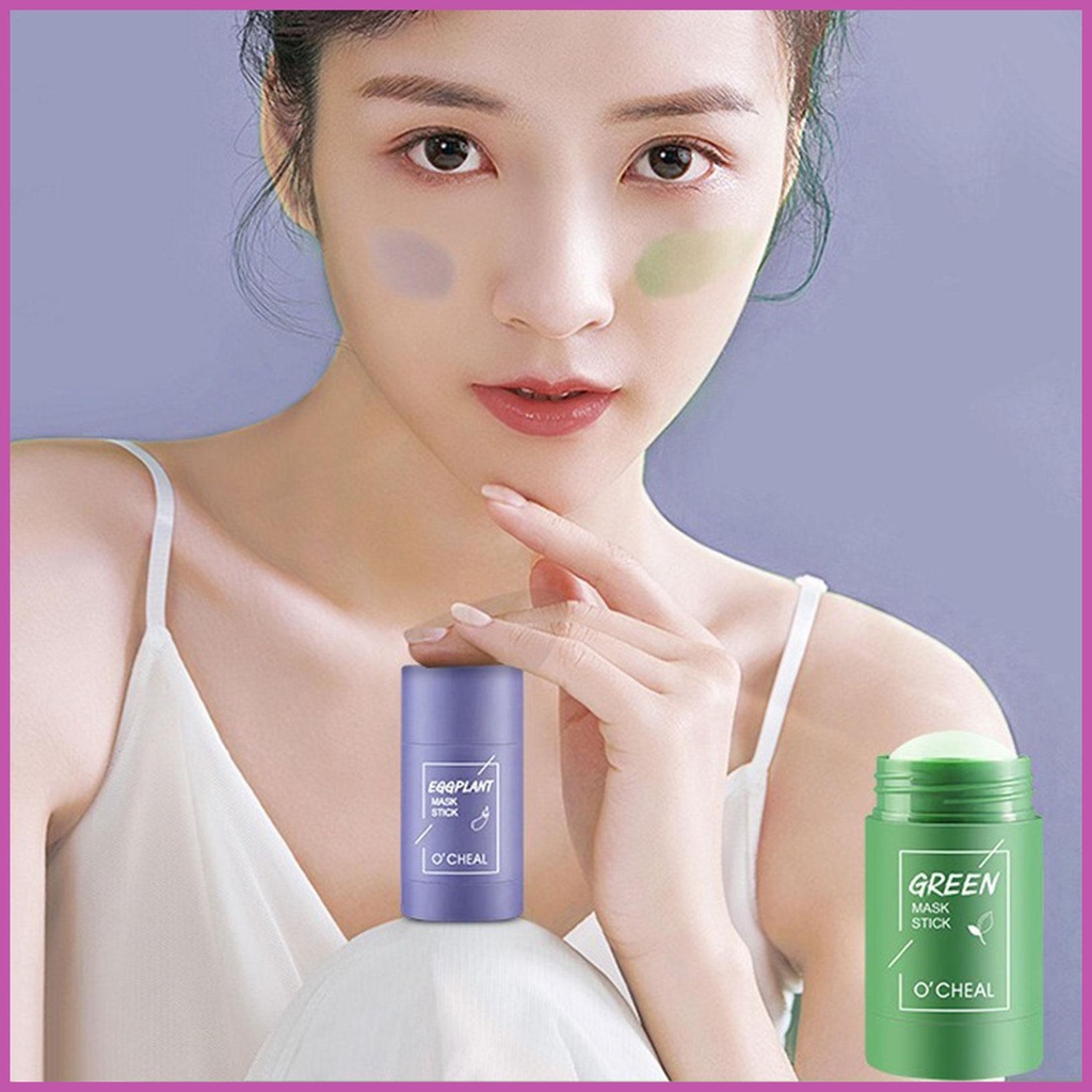Green Tea Solid Mask Stick for Blackheads and Facial Hydration, Deep