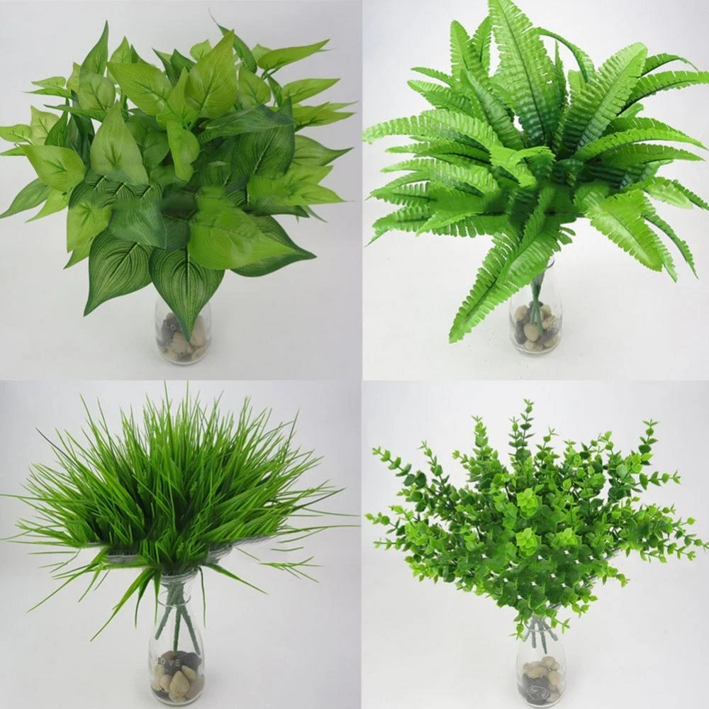 Artificial Plants Eucalyptus Grass/Plastic Ferns Green Leaves Fake