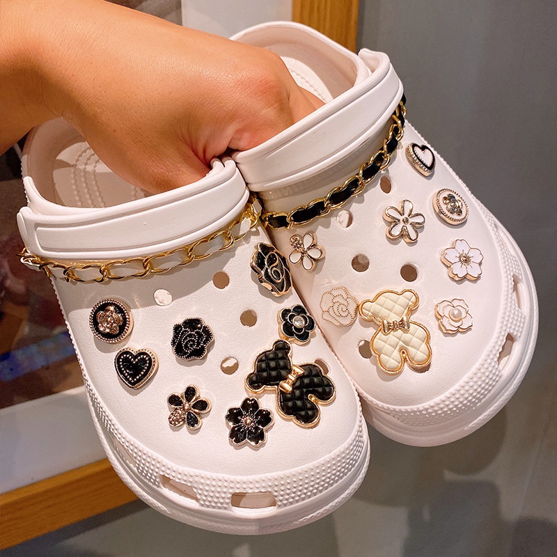 Korean Gummy Bear Croc Pin Set Teddybear Jibbits Charm Pearl Flower Jibitz Croc Chain for Woman Shoe Charms Korean Shoes Accessories Decoration Shopee Philippines