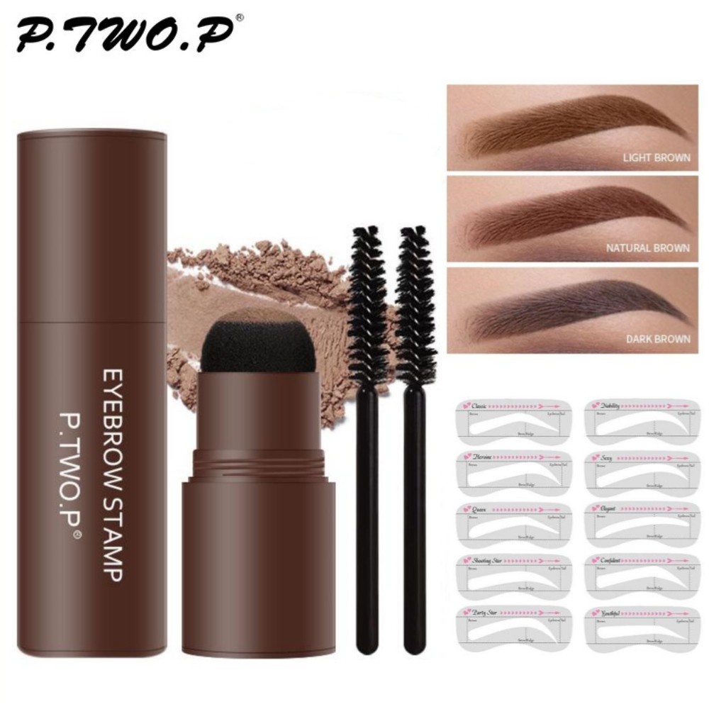 P.two.p Eyebrow Stamp Stencil Kit One Step Brow Stamp Shaping Kit 