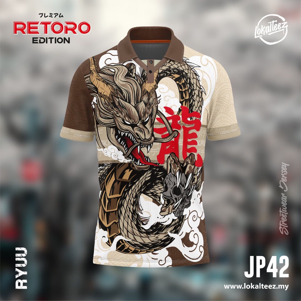 JP42 Japanese RETORO Edition RYUU Japanese Jersey Oversized Retro