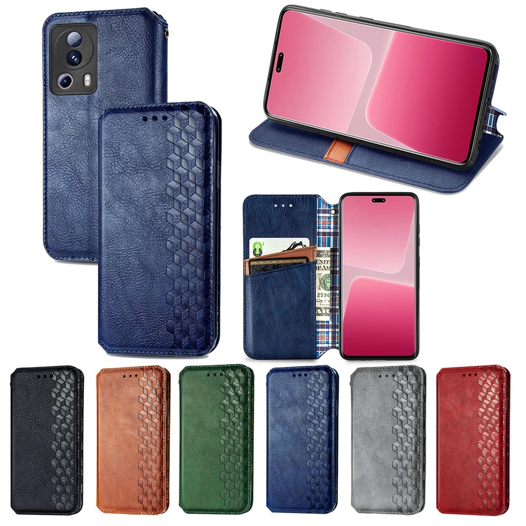 Fashionable PU Leather Magnetic Flip Wallet Cover Case For VIVO S9 S9E ...