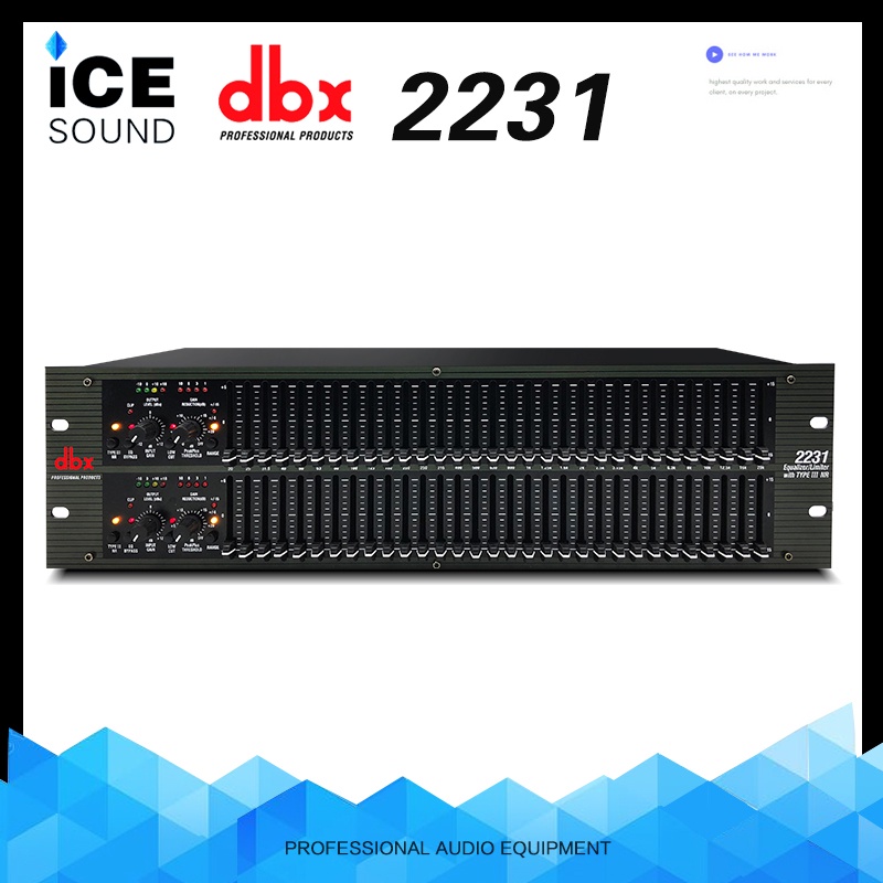 DBX EQ2231 Graphic Equalizer 20 SERIES Equalizer Limiter With Type III
