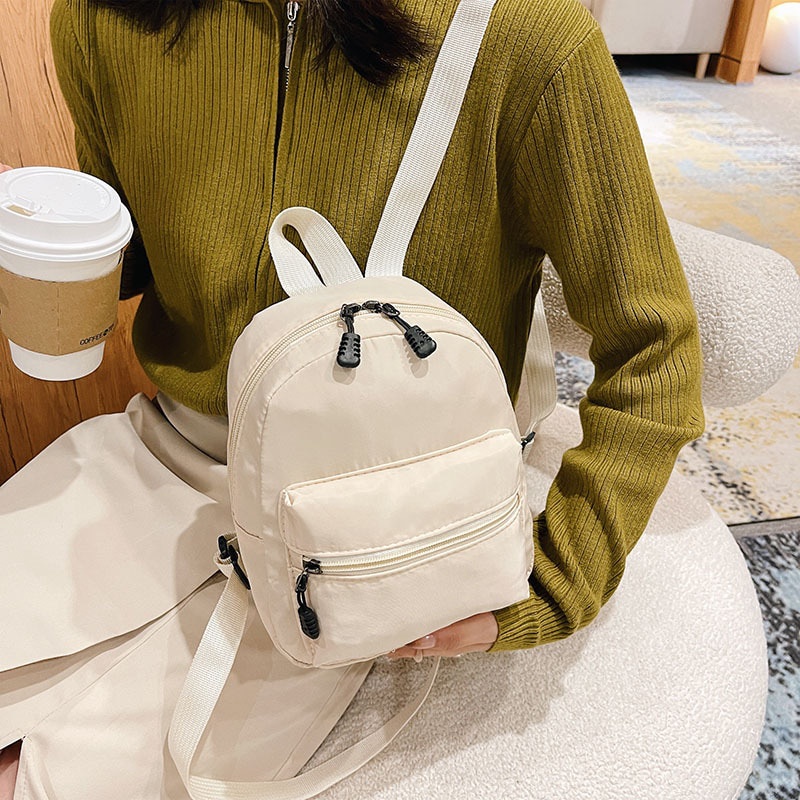 Mini Womens Backpacks Trend Nylon Female Bag Small School Bags White Rucksack For Teen Girls Fashion Casual Backpack Shopee Philippines