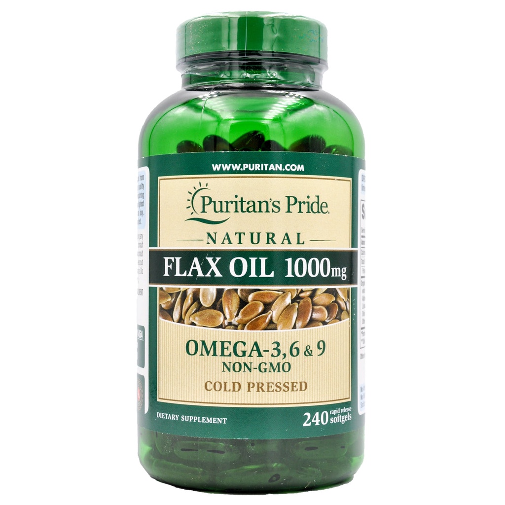 Puritan's Pride Flax Oil 1000mg (240 softgels) | Shopee Philippines