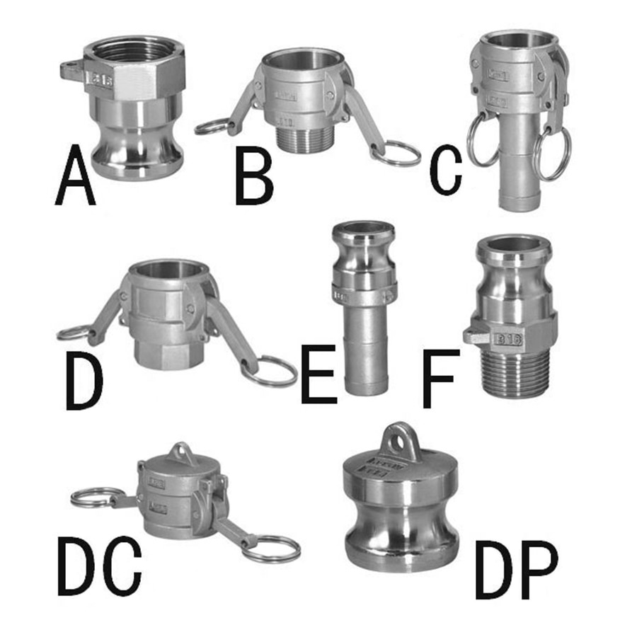 DN15/20/25/32/50 1/2" 3/4" 1" 2" Camlock Groove Fitting 201 Stainless ...