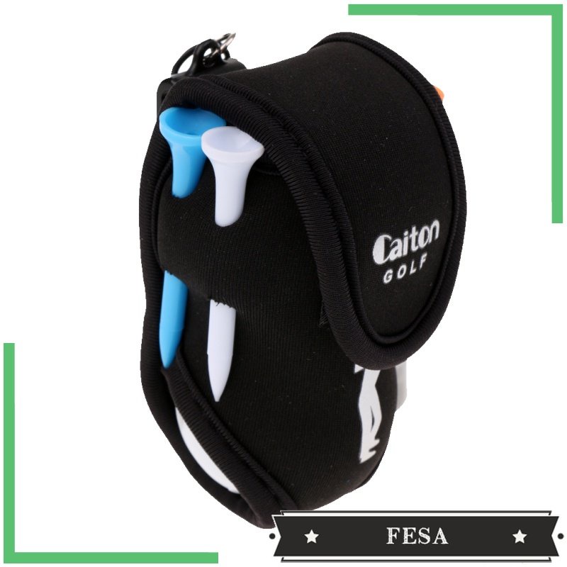 Climber Clipon Golf Ball Holder Belt Bag Plus 2 Golf Balls and 4 Tees