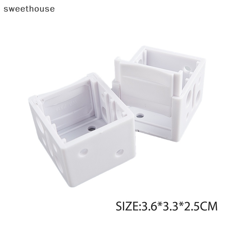 Sweethouse 2 PCS White Blind Brackets Low Profile Box Mounting Bracket ...