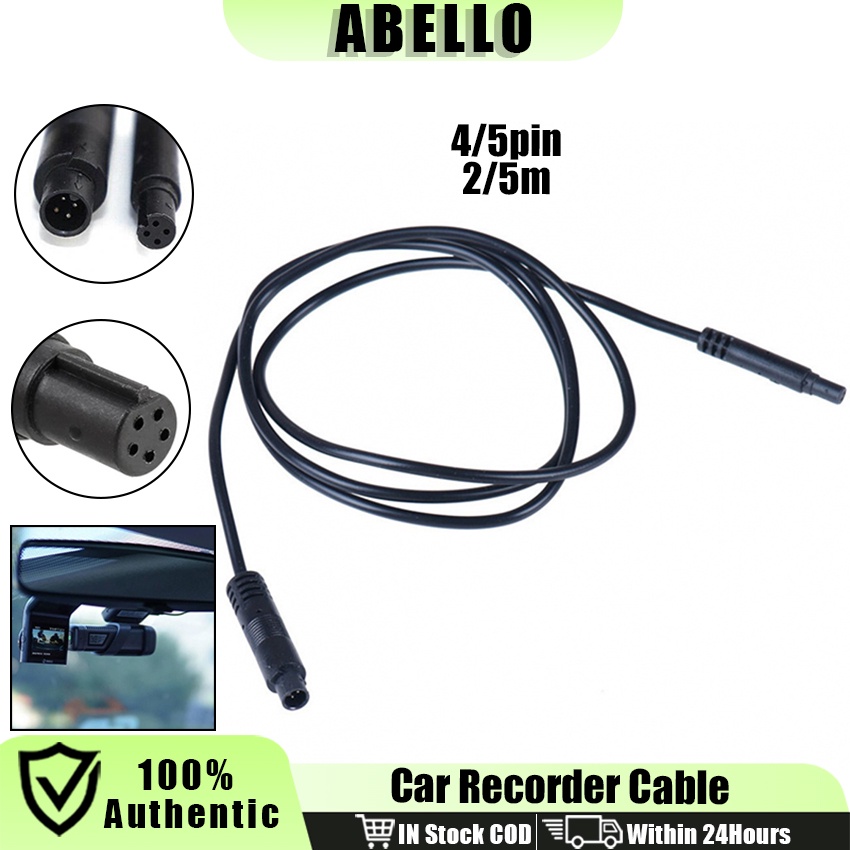 Car 4Pin 5Pin Reverse Camera Cable Dashcam Cable Male to female 2M 5M