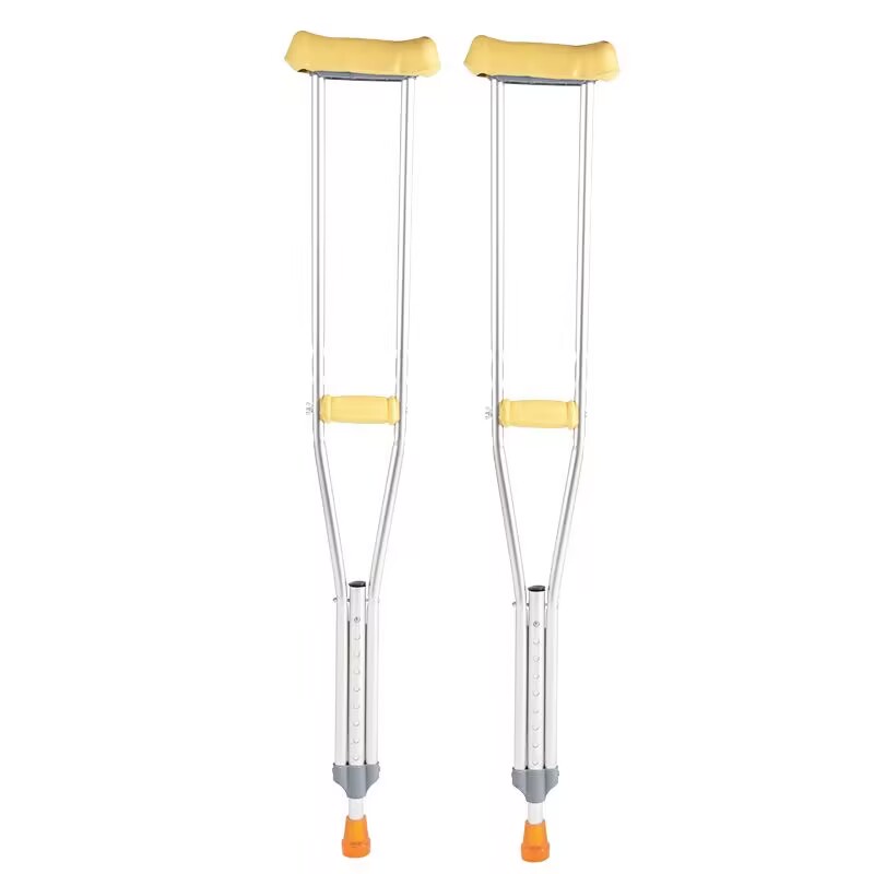 Lightweight armpit grip cane with adjustable telescopic stainless steel