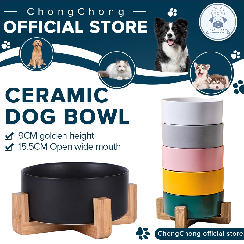 Ceramic Double Cat Bowl Dog Bowl Pet Feeding Water Bowl Cat Puppy Feeder  Product Supplies
