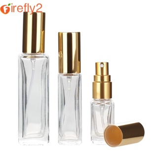 Empty Perfume Atomizer Refillable Glass Spray Bottle, Travel Cologne Bottle  Portable, 2 Pack Gold &Silver 30ml Clear Essential Oil Container, 1oz