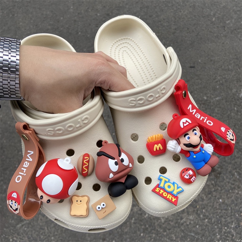 3D Cartoon Super Mario Crocs Pin Set Bowser Luigi Jibbits Charm Game Shoe Charms Donkey Kong Jibbitz Crocs for Men Shoes Accessories Decoration Shopee Philippines