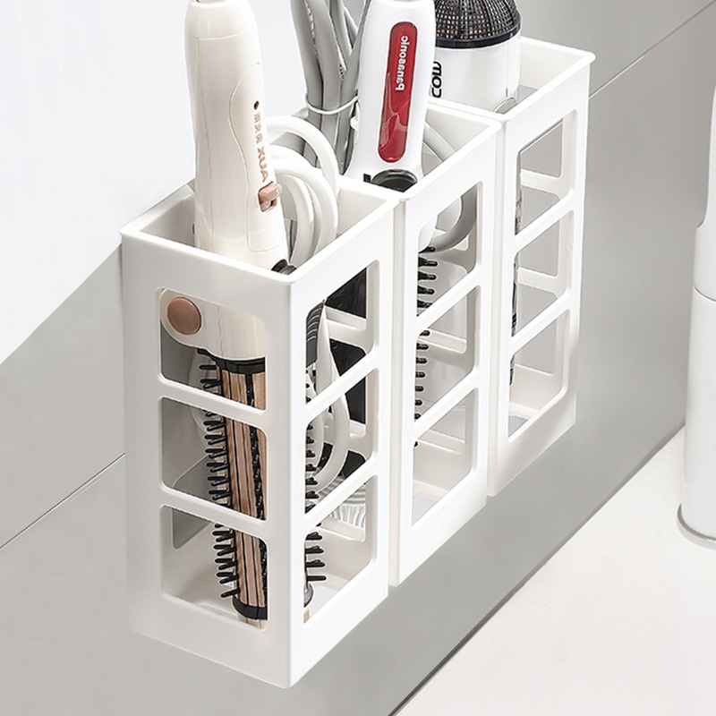 Hair Curler Storage Box Dresser Bathroom Bathroom PunchFree Wall