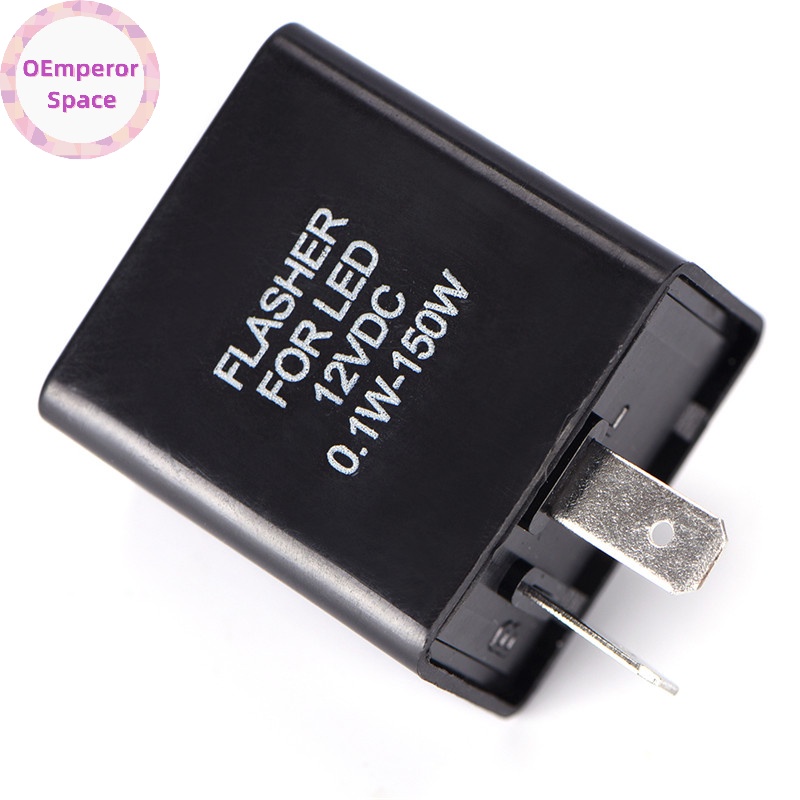 12V 2 Pin Motorcycle Blinker Adjustable LED Flasher Relay Turn - Foto 3