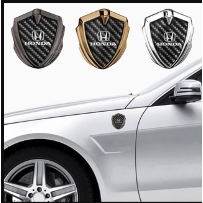 3D Car Stickers Metal Decoration Carbon Fiber Decorative Stickers Side