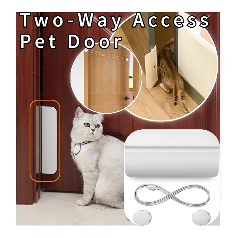 Automatic Two-Way Free Access Pet Door Controllable Entry Without ...