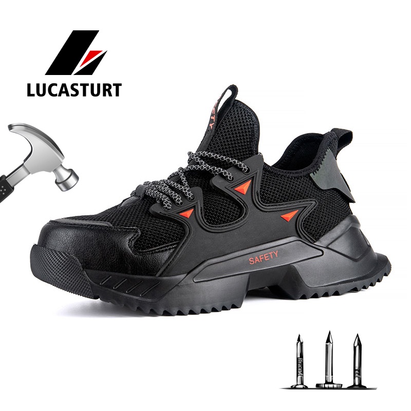 safety shoes men's lightweight antismashing antipiercing steeltoed