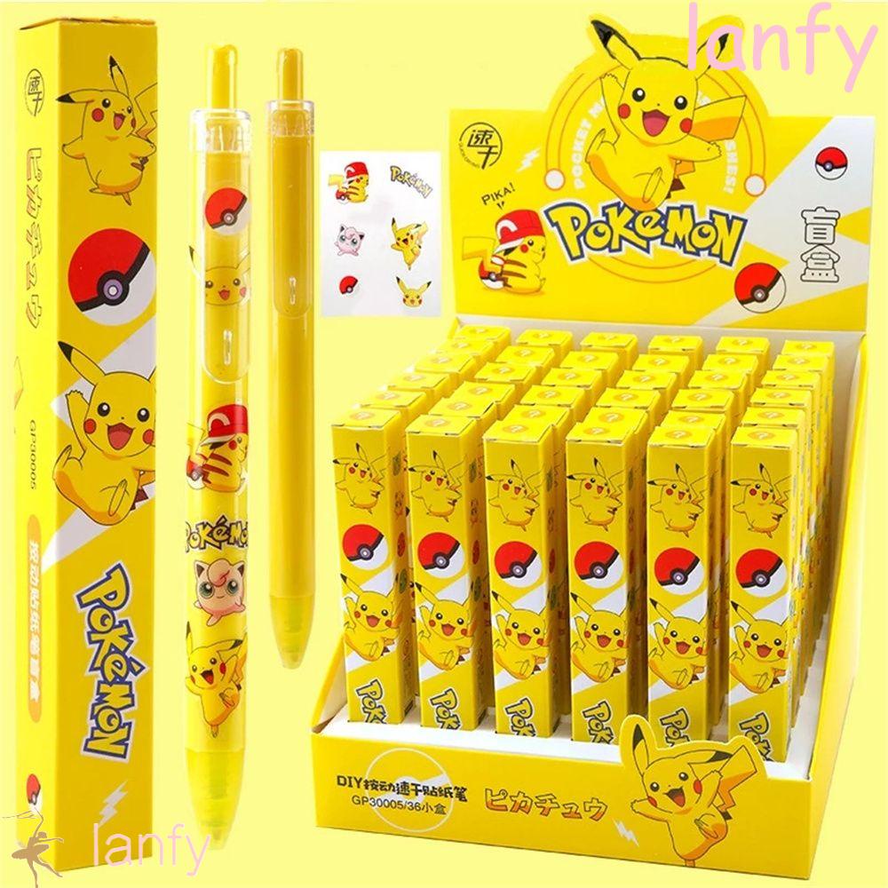 LANFY Cute Pikachu Pen Students Blind Box Pen Pokemon Gel Pens Birthday ...