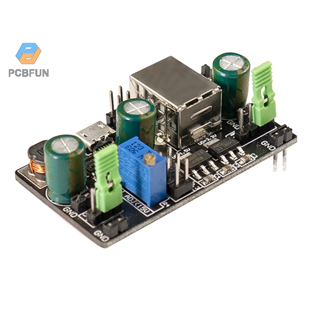Pcbfun Dc 3.3v 5v Adjustable Power Supply Dual Output Breadboard Power