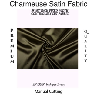 PREMIUM CHARMEUSE SATIN PER YARD SILK FABRIC CLOTH PER YARD 60 INCH WIDTH  RAW TELA