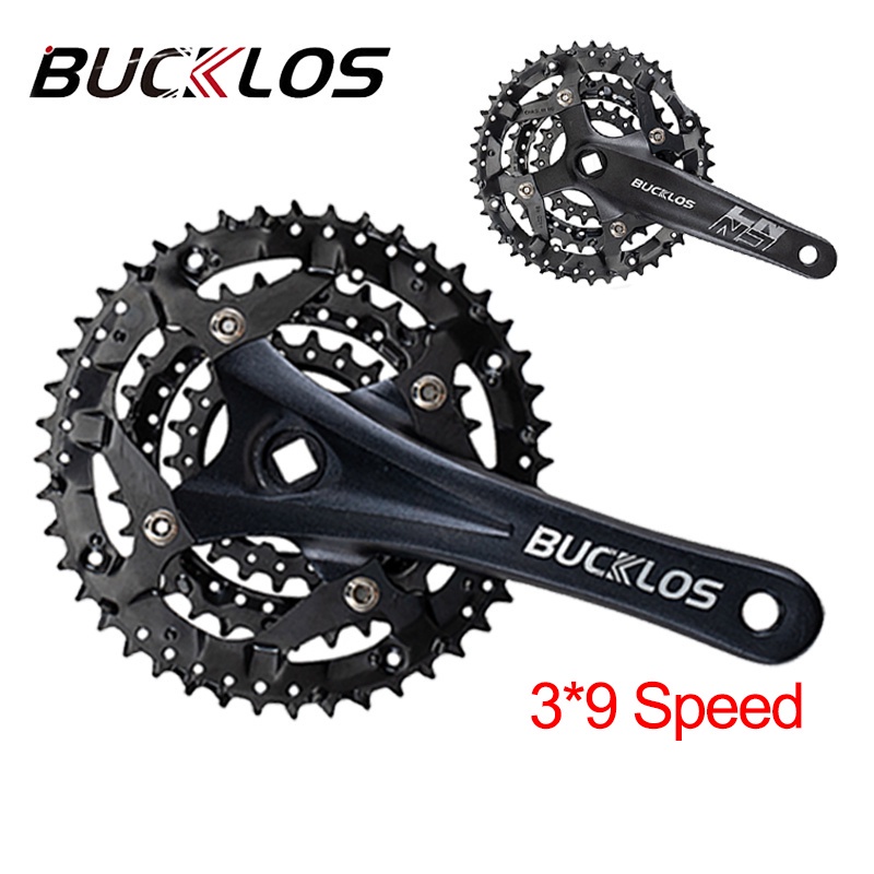 BUCKLOS Bike Crankset 3x Mtb Crank 22+32+42T Mountain Bicycle Crank Set