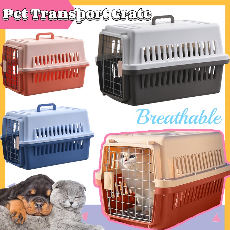 Pet Cage Pet Travel Crates Carrier Large Pet Cage Breathable Transport