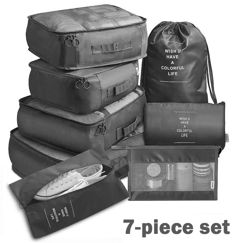 7 In 1 Travel Organizer Thickened Zip Lock Travel Pouch Travel Luggage