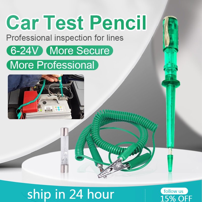 Universal Circuit Tester Pen DC 6V24V Voltage Vehicle Gauge Test Light