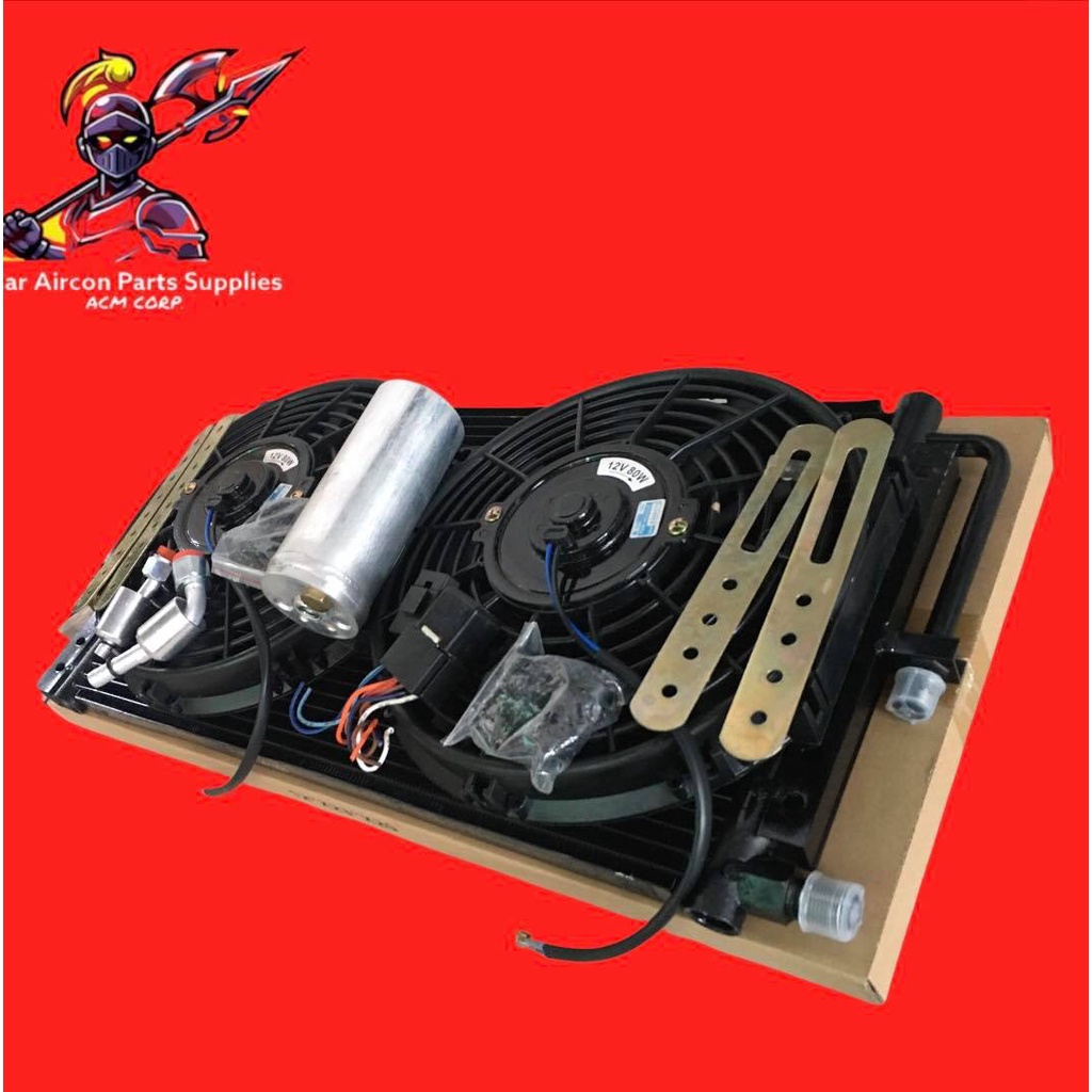 Long Condenser Laminated Aux fan KIT Car aircon parts Honda toyota etc