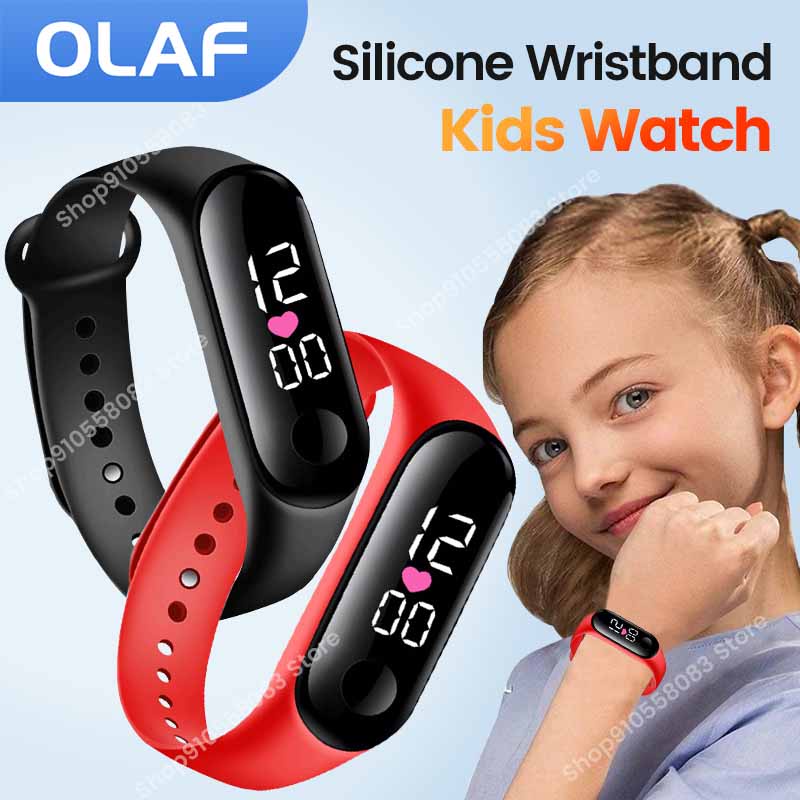 M3 Kids Digital Watches Adjustable Silicone Strap Waterproof Children s Watch Boys Sports Wrist Electronic Smart Watch For Kids
