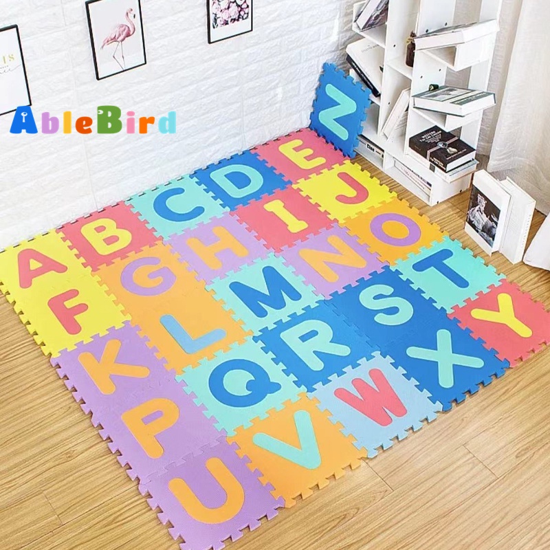 36Pcs EVA Foam Puzzle Mat Number Alphabet Floor Mat Baby Play Crawling ...