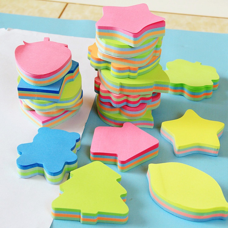 100 sheets Creative Colour Sticky Notes Memo Pad Diary Stationary ...
