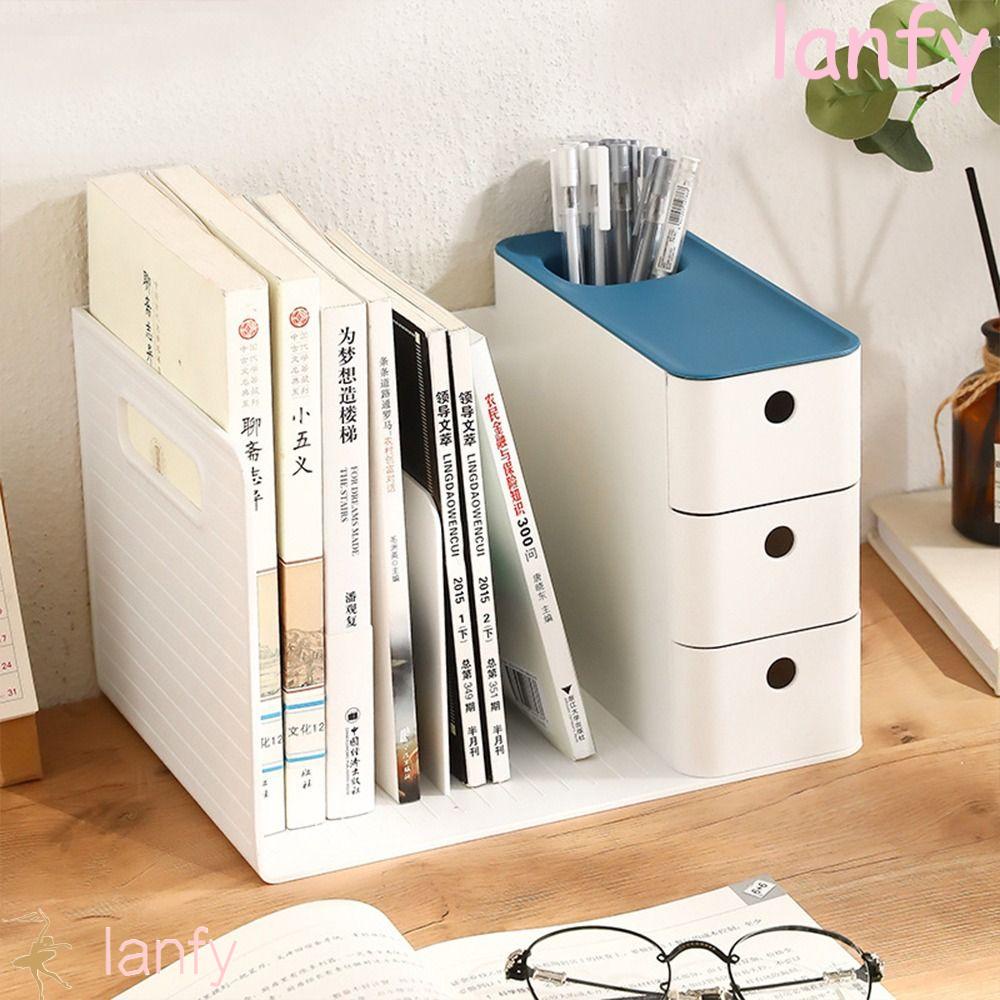LANFY Desktop Organizer 3 in 1 Stationery Spacesaving File Organizer