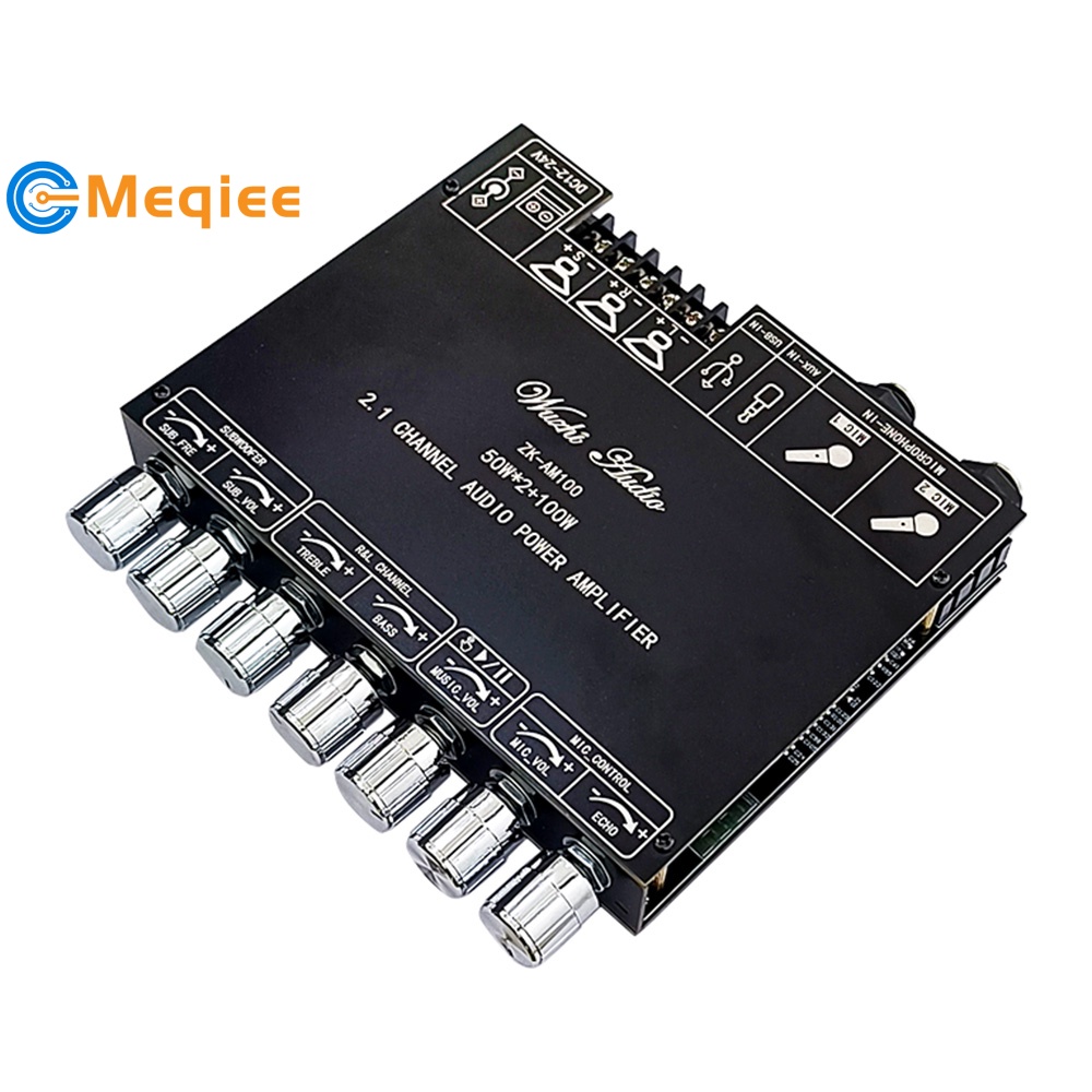 ZK-AM100 Blue-tooth Amplifier Board HiFi Stereo 2.1 TPA3116D2 2X50W ...