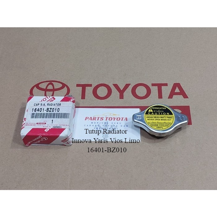 Radiator Cap Innova Yaris Vios Limo 16401BZ010 100 Original Toyota