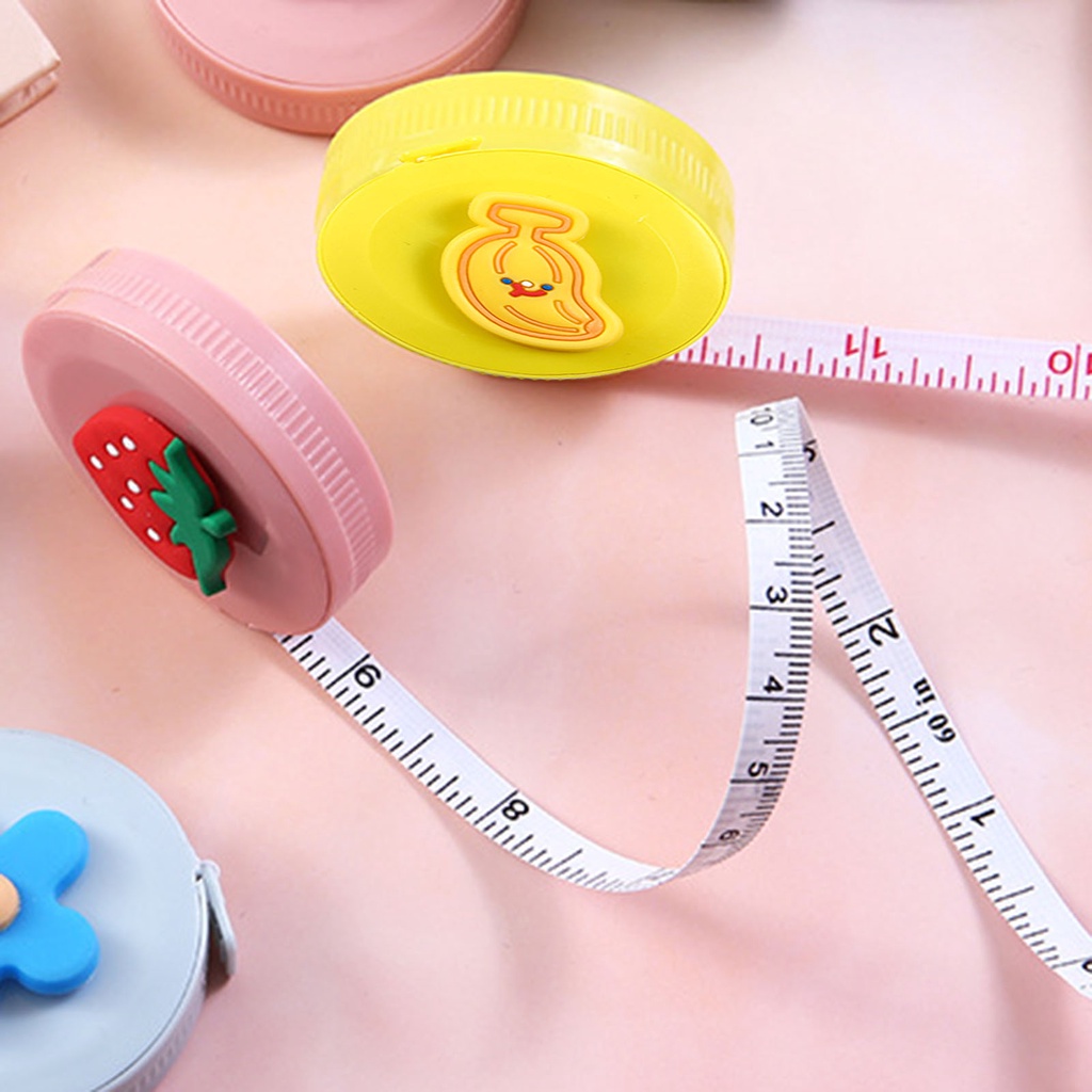 COD 150cm One-click Pull Back Double Sided Scale Tape Measure Cartoon ...