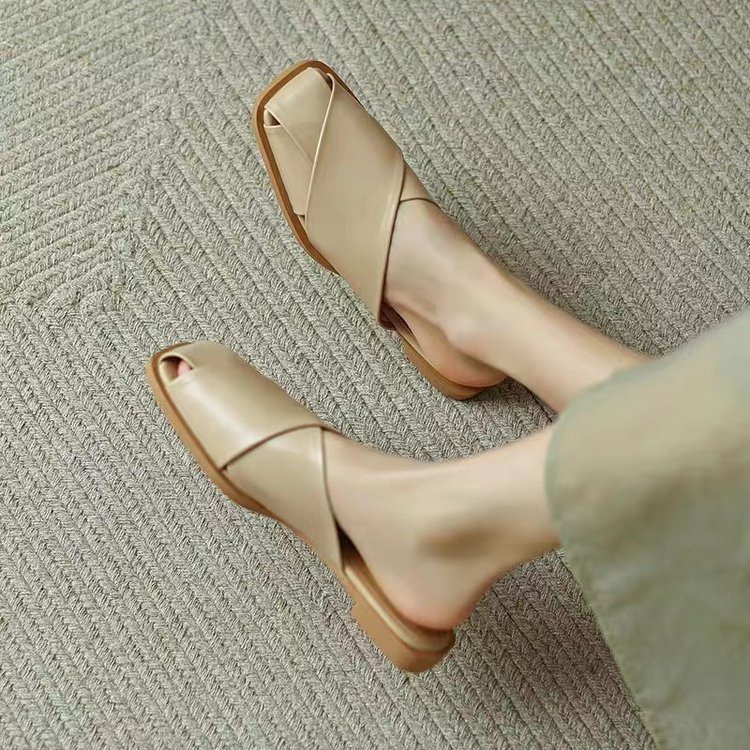 Lazy Slippers Women's 2023 Summer Fashion Breathable Closed Toe Half