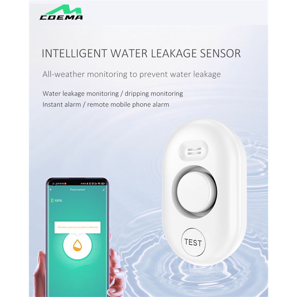 Ready Stock Kerui Wifi Water Tank Full Water Linkage Alarm Smart Life App Remote Monitoring 1462