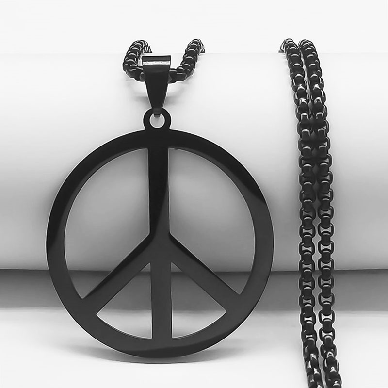 Fashion Peaceful Match Stainless Steel Chain Necklace Men Multi Color ...
