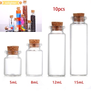 10PCS 14ml Small Mini Glass Bottle Vials Jars Wedding Wishing