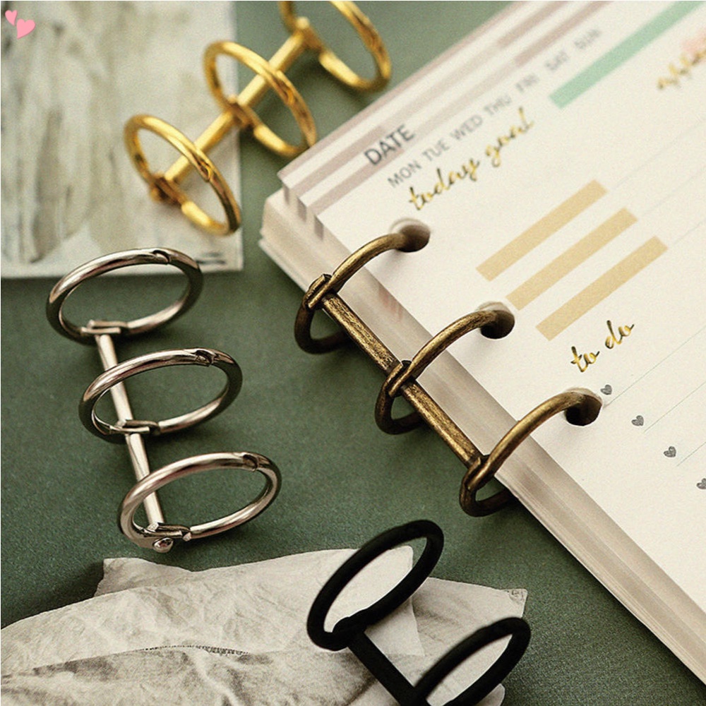 Book Rings, 3 Holes Metal Loose Leaf Binder Rings, Ring Snap Split ...