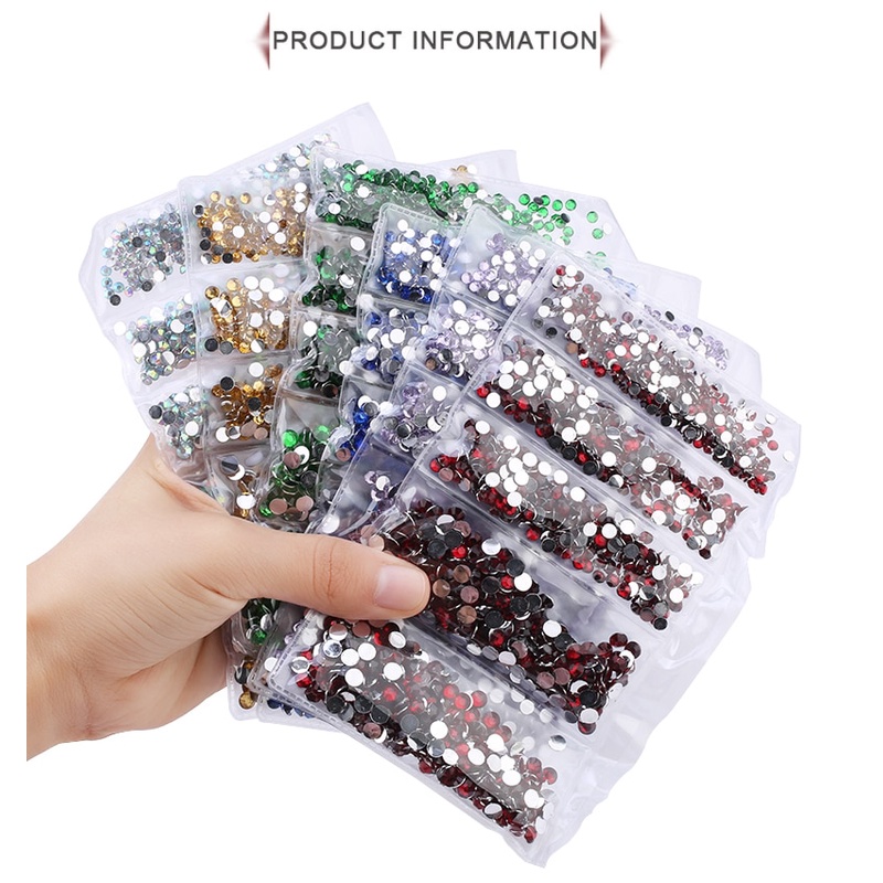 Multi-size Resin Rhinestones Colorful Crystal Non Hotfix Flatback Gems ...