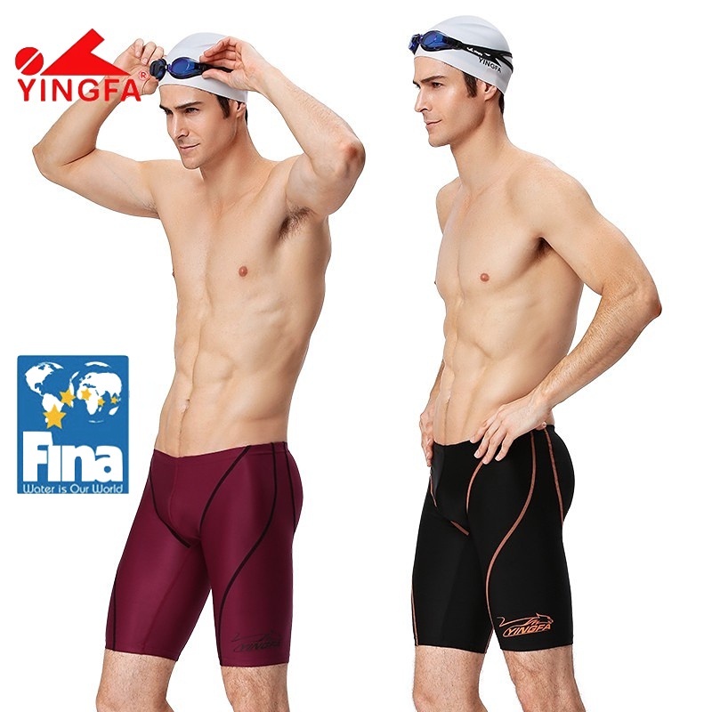 YINGFA 2023 New Men Swimming Briefs Professional Tight Swim Trunks