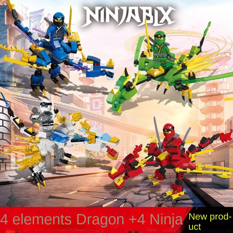 Ft-legoed Ninjago Dinosaur Building Blocks Toy Children's Puzzle 